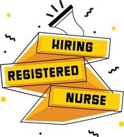 Registered Nurse Hiring Post Graphic vector