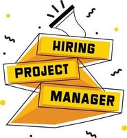 Project Manager Hiring Post Graphic vector