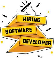 Software Developer Hiring Post Graphic vector