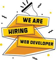 Web Developer  Hiring Post Graphic vector