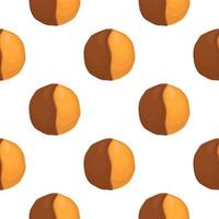 Pattern homemade cookie different taste in pastry biscuit vector