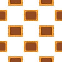 Pattern homemade cookie different taste in pastry biscuit vector