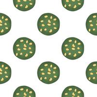 Pattern homemade cookie different taste in pastry biscuit vector