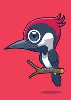 Cute Woodpecker Bird vector