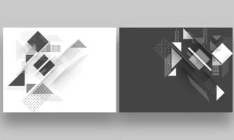 Creative abstract design decorated background in black and white color. vector