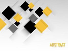 Creative abstract design decorated background in black, white and yellow color. vector