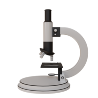 3D-Darstellung der Biologie-Mikroskop-Symbol-Schulbildung png