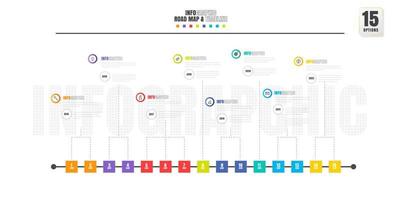 Timeline infographics design template with 6 options, process diagram. vector