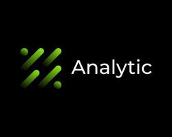 Analytics Digital Technology Innovation Fast Motion Lines Colorful Shadow Effect Vector Logo Design