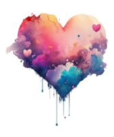 heart watercolor valentine day png