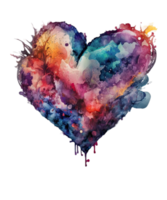 heart watercolor valentine day png