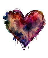 heart watercolor valentine day png