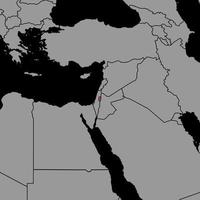 pin mapa con bandera palestina en el mapa mundial. ilustración vectorial vector