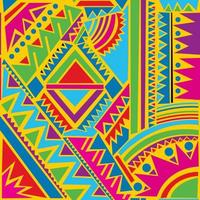 Abstract African seamless pattern in colorful style. vector