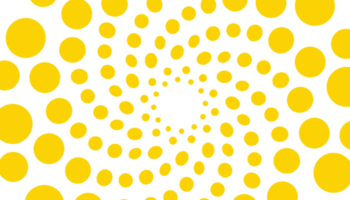 Abstract background with yellow spiral balls png