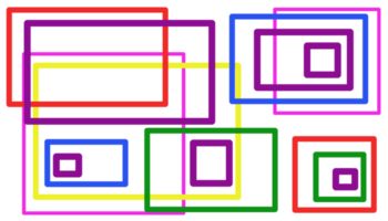 illustration de fond de carrés colorés png
