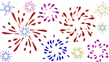 fond abstrait avec motif de feux d'artifice colorés png