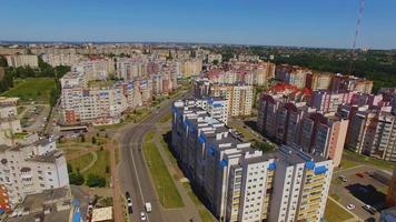 VINNYTSIA, UKRAINE Top view of the new microdistrict of the city video