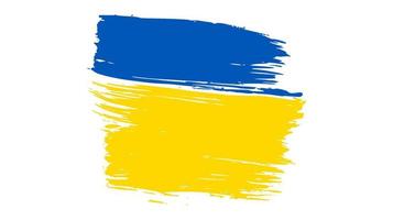 Ukrainian national flag in grunge style vector