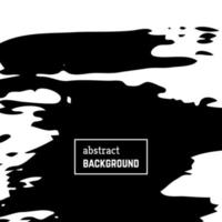 Hand drawn background with abstract brush strokes. Minimal black and white banner design. Vector illustration