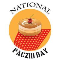 dia nacional del paczki vector