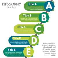 Five steps infographic design elements. Step by step infographic design template. Vector illustration