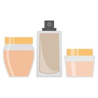 Set of three creams for the skin. Vector illustration.