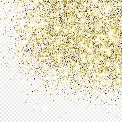 Gold glitter confetti backdrop isolated on white transparent background.  Celebratory texture with shining light effect. Vector illustration.  21941855 Vector Art at Vecteezy