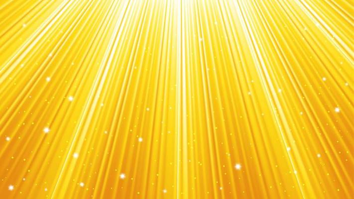 Sunlight rays background with light effects. Yellow backdrop with light of radiance. Vector illustration