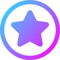 Star icon in gradient colors. Favourite signs illustration. png