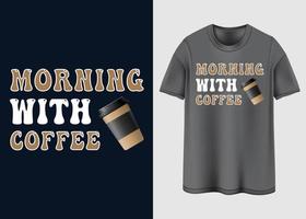 diseño de camiseta de café vector