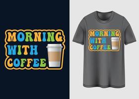 diseño de camiseta de café vector