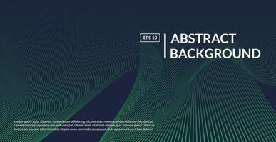 minimal abstract geometric banner with green navy blue color wavy line decoration background. eps10 vector