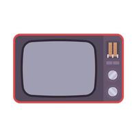 ilustración plana de televisión retro. elemento de diseño de icono limpio sobre fondo blanco aislado vector