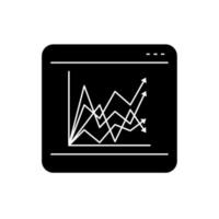 Online trading icon vector. Statistics. Analysis illustration sign. Schedule symbol or logo. vector