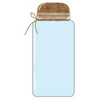 Empty glass jar. Jar for memories. Conservation vector