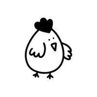 Cute Easter chick. Chicken in the doodle style png