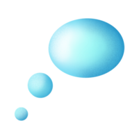 icoon van blauw gedachte bubbel png