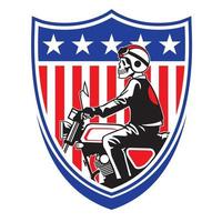 american biker vintage badge design vector