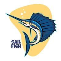 sailfish character in cartoon style vector