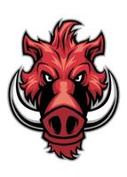 razorback head mascot vector