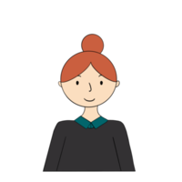 avatar de femme d'affaires plat simple png