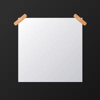 Square Empty Sheet of Papper Mockup vector