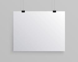 Landscape Empty Sheet of Papper Mockup vector