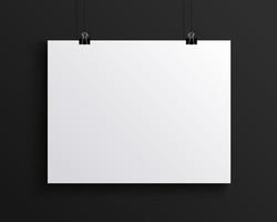 Landscape Empty Sheet of Papper Mockup vector