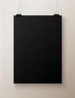 Empty Vertical Sheet of Papper on the Wall Mockup vector