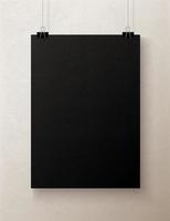 Empty Vertical Sheet of Papper on the Wall Mockup vector