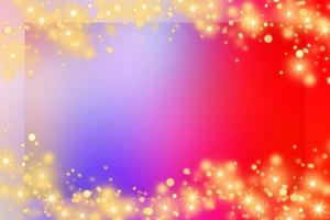 Colorful gradient background with colorful frame and bokeh or orange glitter light decoration. Colorful card design background. Colorful decorative background. photo