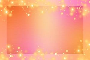 Colorful gradient background with colorful frame and bokeh or orange glitter light decoration. Colorful card design background. Colorful decorative background. photo