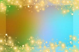 Colorful gradient background with colorful frame and bokeh or orange glitter light decoration. Colorful card design background. Colorful decorative background. photo